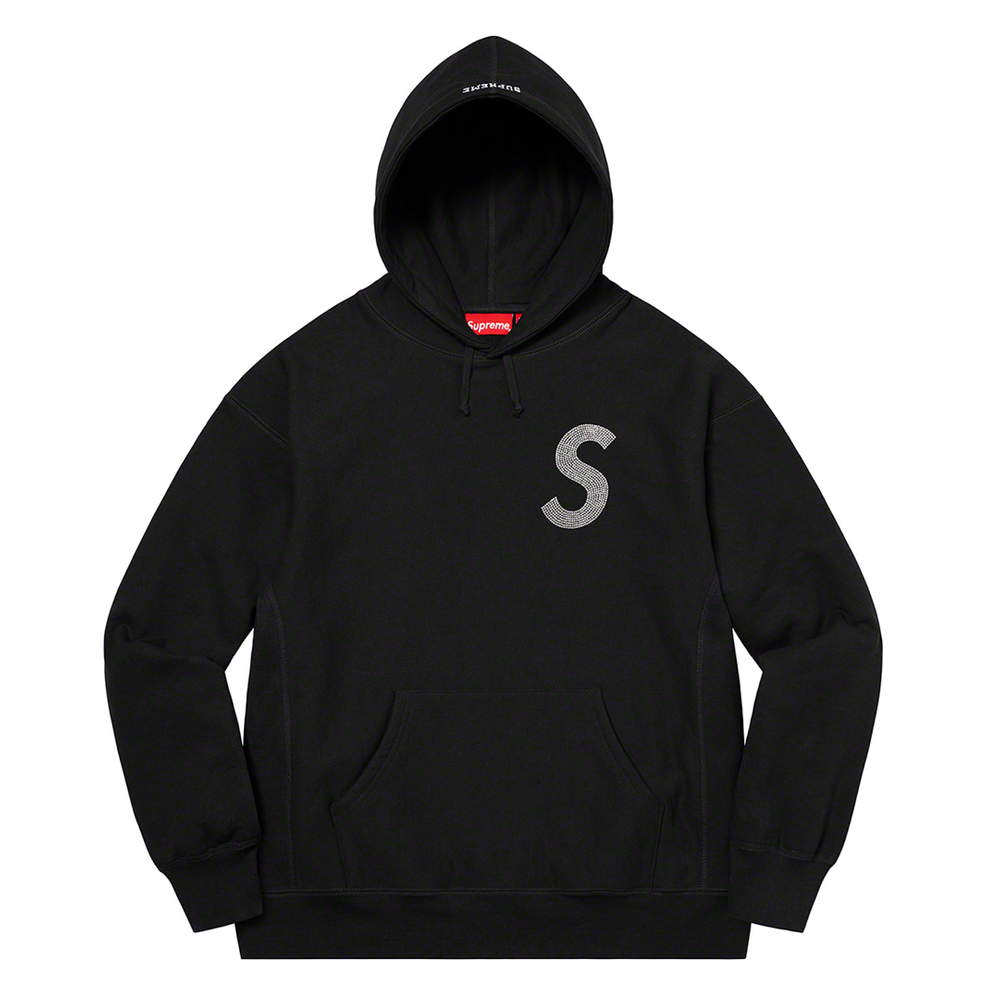 Supreme x Swarovski S Logo Hooded Sweatshirt | Black