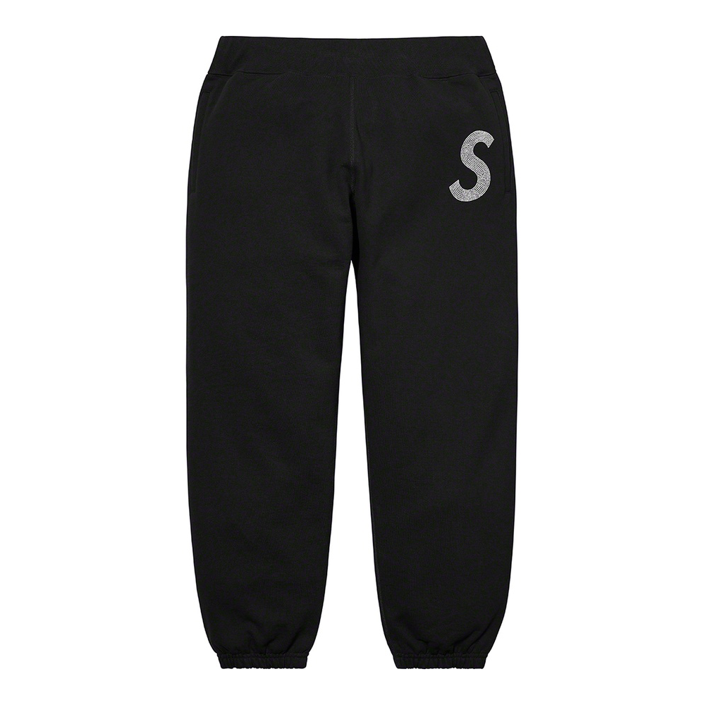 Supreme x Swarovski S Logo Sweatpant | Black