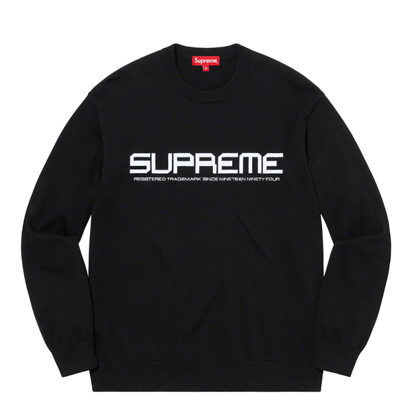 supreme Black スウェット Supreme Split Logo Pullover Sweater | Heritage Kicks
