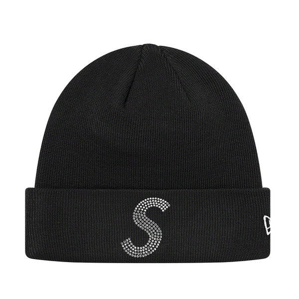 Supreme x New Era x Swarovski S Logo Beanie | Black